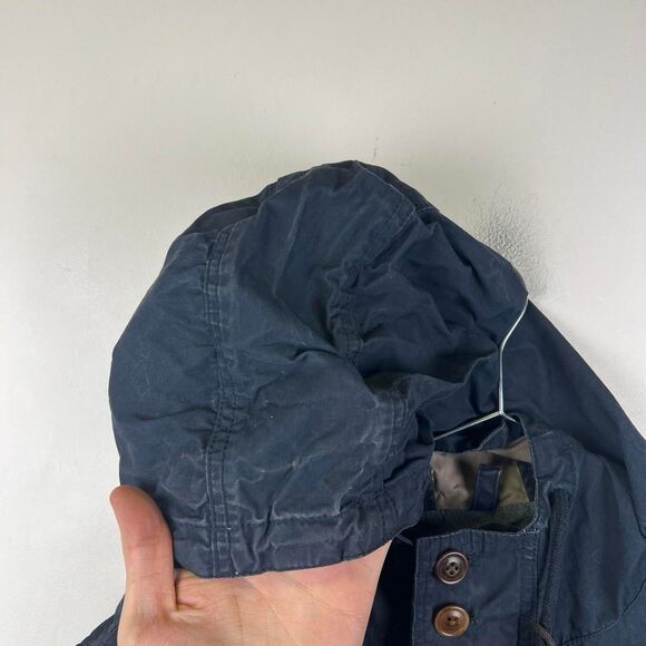 J.Crew Winslow Field Jacket Size XL Navy Hooded - Picture 3 of 8